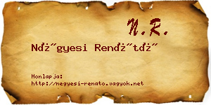 Négyesi Renátó névjegykártya