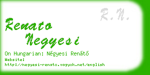 renato negyesi business card