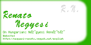 renato negyesi business card